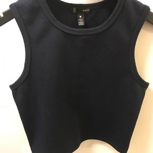 Aqua Navy Crop Top